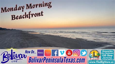 Monday Morning View Beachfront In Crystal Beach, Texas.