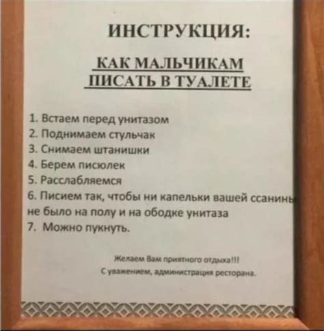 Инструкция: как мальчикам писать в туалете. | Пикабу