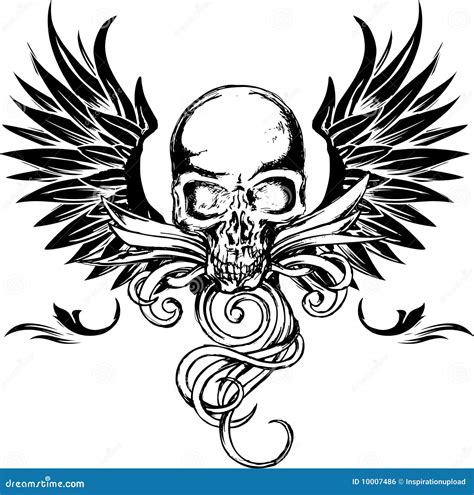 Skull Angel Wings Tattoos