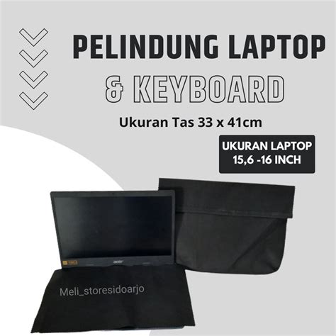 Jual Kain Pelindung Laptop Inch Dan Keyboard Warna Hitam