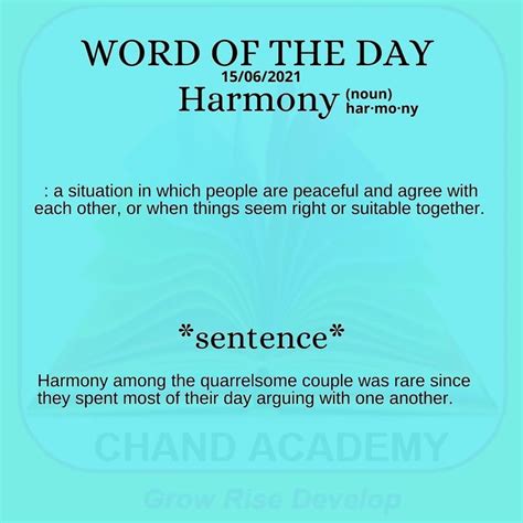 Word Of The Day: Harmony