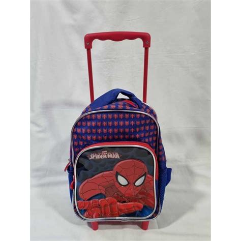 Spiderman Zaino Trolley Asilo Cm Marvel