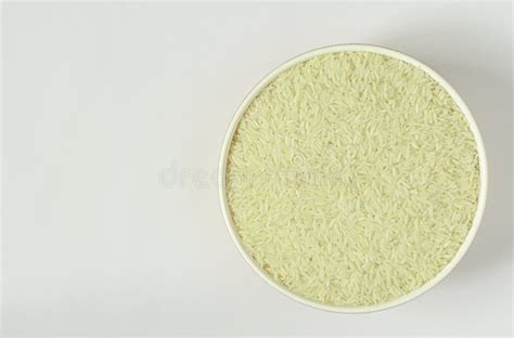 An Image Top View Cut Out Or Isolated Rice Grain In The Bowl Is Food