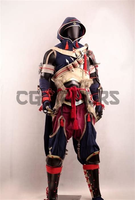 Monster Hunter Rise Kamura Cosplay Armor with Lighting Prop