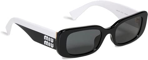 Miu Miu MU 08YS Black White Sunglasses WHATS ON THE STAR