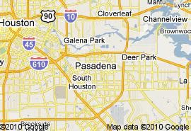 Pasadena, Texas Map