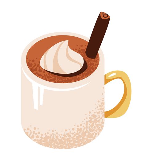 Mug Of Hot Chocolate With Cinnamon Sweet Cocoa Drink Vector Art At Vecteezy