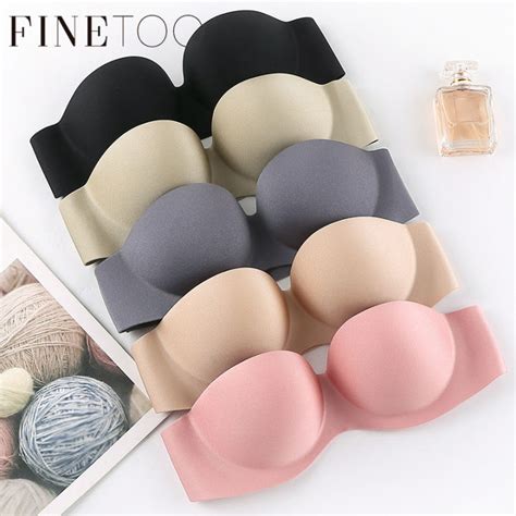 Finetoo Invisible Sexy Bralette Strapless Push Up Bra Women Wireless Lingerie Seamless Underwear
