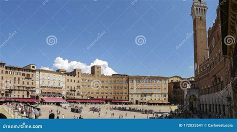 Piazza Del Campo. Place Where the Famous Palio Di Siena is Held ...