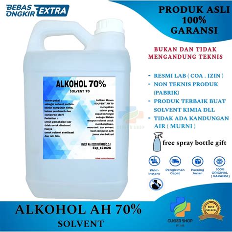 Jual Alkohol Liter Alkohol Solvent Ethanol Liter Shopee