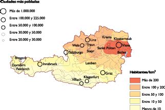 Austria Population map | Vector World Maps