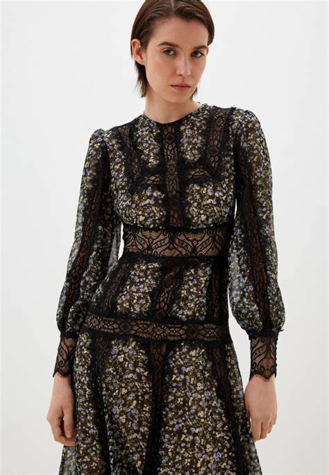 Платье Rich Naked Selfi Midi Dress цвет черный MP XW GJDA купить в интернет магазине Lamoda