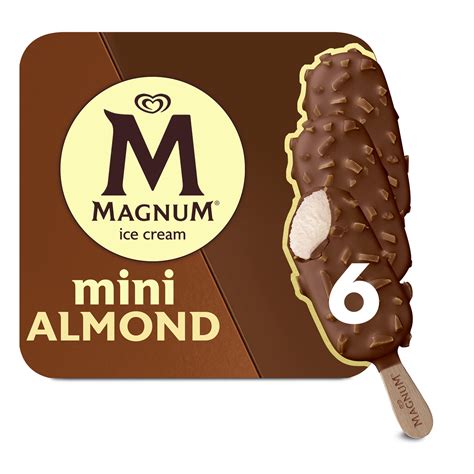 Magnum Mini Ice Cream Bars Almond 111 Oz 6 Count