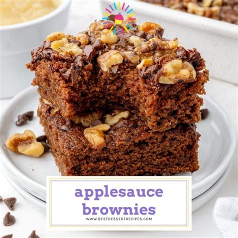 EASY Applesauce Brownies Recipe (Moist, Healthier Brownies!)