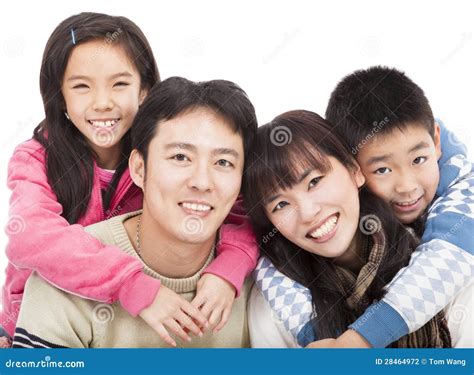 Famille Asiatique Heureuse Photo Stock Image Du Chinois 28464972