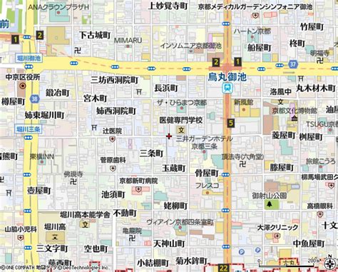 三条通（京都市道路名）の住所・地図｜マピオン電話帳