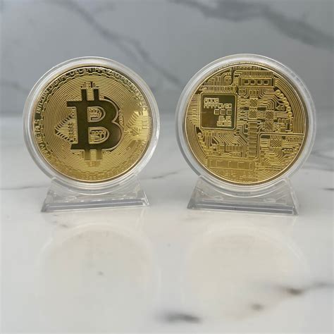 Bitcoin Physical Coin Collectible Cryptocurrency Money Btc Souvenir