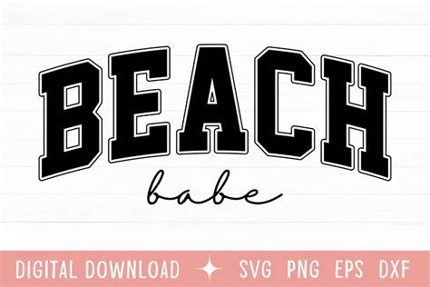 Beach Babe Retro Varsity Svg Graphic By An Graphics Creative Fabrica
