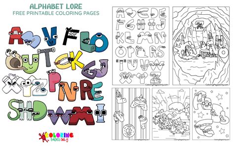 Funny 71 Alphabet Lore Coloring Pages for Kids and Adults