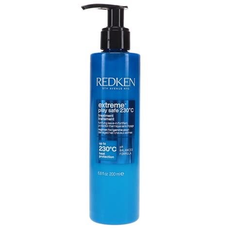 Redken Extreme Play Safe Heat Protection Treatment Fiber Fortifying Reduces Split Ends 68 Oz