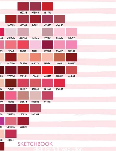 Shades Of Pink Color Palette With Hex Code | Color palette pink, Pink ...