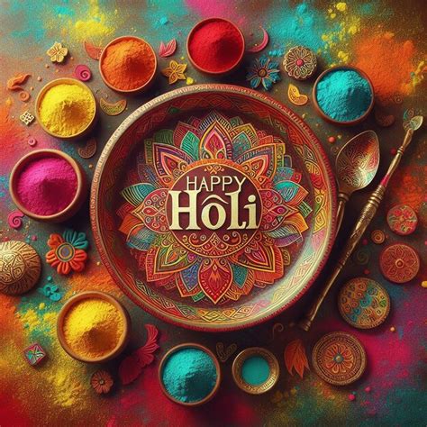 73,000+ Holi Card With Traditional Indian Colors Pictures