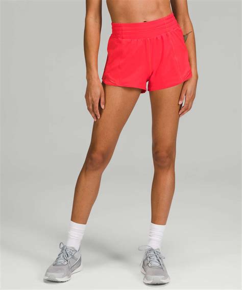 Lululemon Hotty Hot High Rise Lined Short Carnation Red Lulu Fanatics
