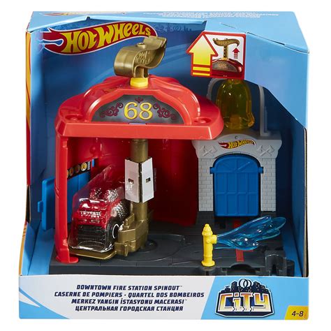 Hot Wheels Fold Out Playset Fire Station Spinout Hjem Lekia No