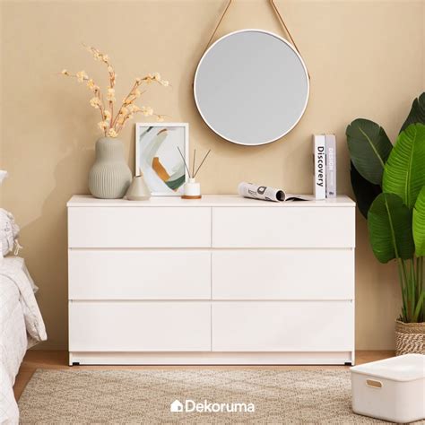 Promo Dekoruma Kaze Lemari Laci Pintu Putih Kabinet Laci Drawer