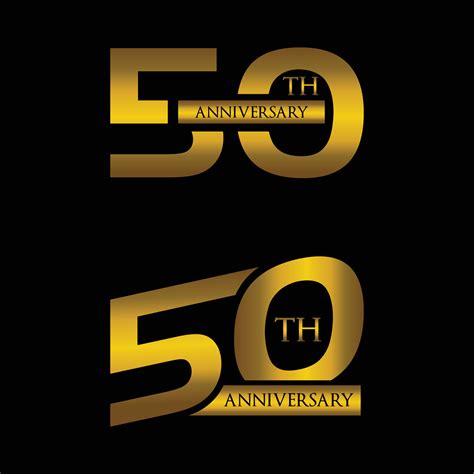 Set of 50th Anniversary Logotype Design, Fifty Years Celebrate ...