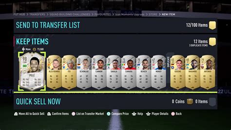 Rare Electrum Players Pack From One Of The Icon Moments Sbc Segments