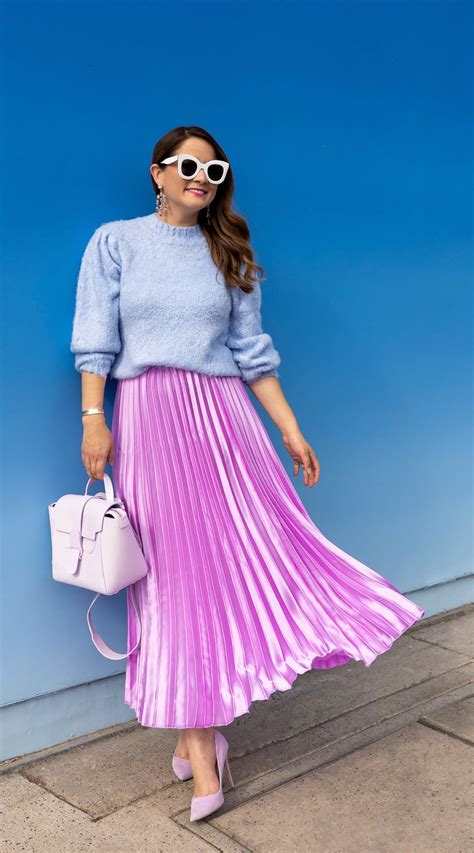 Asos Lavender Pleated Midi Skirt Style Charade Midi Skirt Pleated