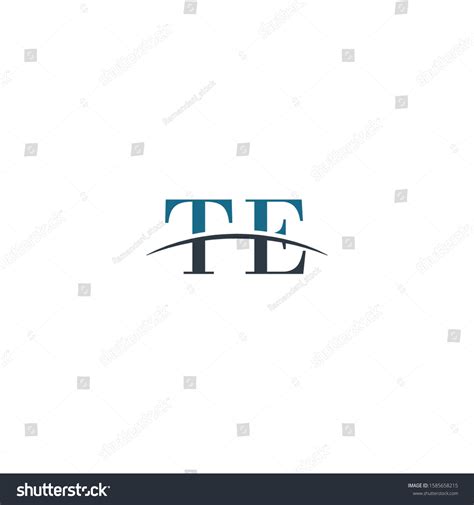 Initial Letter Te Overlapping Movement Swoosh Royalty Free Stock