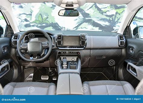 Dashboard Of A Modern Suv Interior Of A Modern Suv Stock Photo