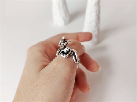 Art Nouveau Ring Silver Mythology Jewelry Nude Love Ring Etsy