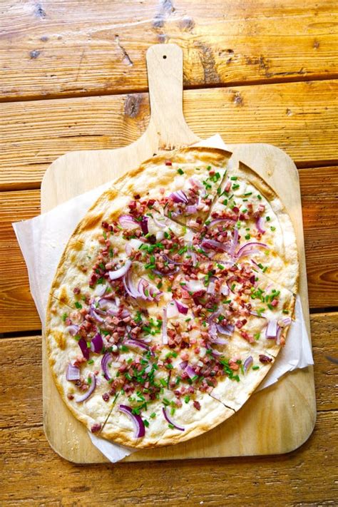 Flammkuchen Tarte Flambée Traditional German Food Served with Style