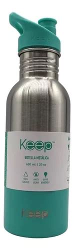 Botella Agua Deportiva Metálica Acero Inoxidable Keep 600ml Color