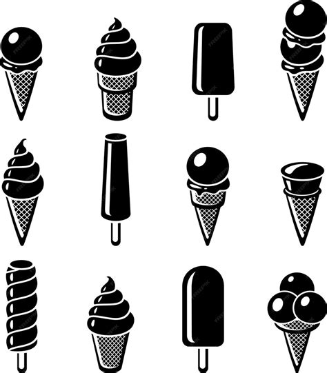 Premium Vector Ice Cream Set Vector