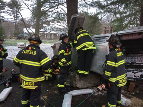 Firefighters Extricate Fairfield Crash Victim Fairfield Ct Patch