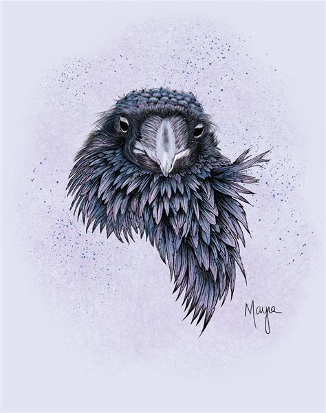 Raven Art/illustration Wall Decor Print/poster - Etsy