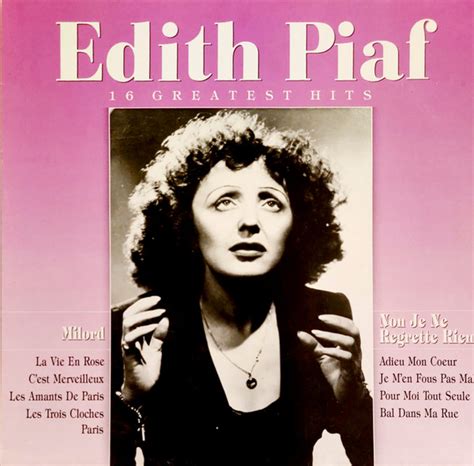 Edith Piaf 16 Greatest Hits Vinyl LP Compilation Stereo