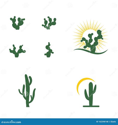 Cactus Icon Logo Template Stock Vector Illustration Of Color 162398148