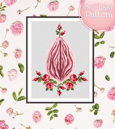 Cross Stitch Pattern Vulva Funny Cross Stitch Vagina Art Etsy