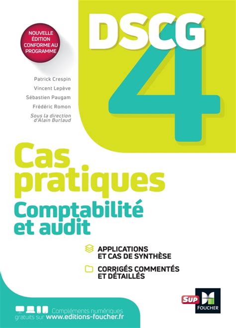 DSCG 4 Comptabilité et audit Cas pratiques hachette fr