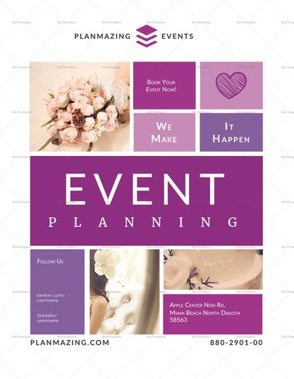 Event Planning Flyer Design Template In Psd Word Publisher