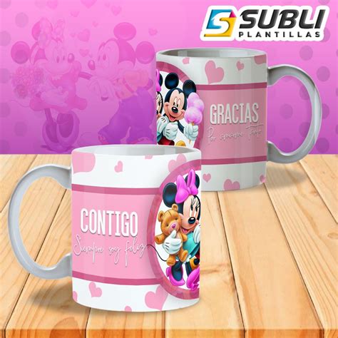 Plantillas Para Sublimar Tazas De Mickey Y Minnie Amor