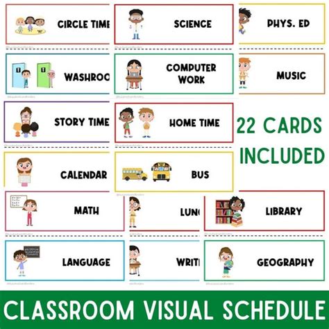 Visual Schedule Classroom Schedule Kids Printable Schedule - Etsy