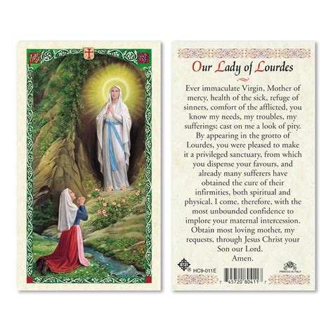 OUR LADY OF LOURDES - PRAYER TO 25/PKG - San Francis