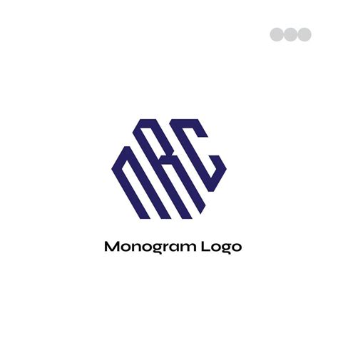 NRC initial modern logo design 20579744 Vector Art at Vecteezy