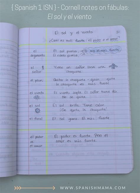 Spanish Notebook Section 2 Class Content Spanish Interactive